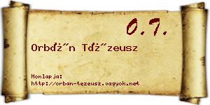 Orbán Tézeusz névjegykártya